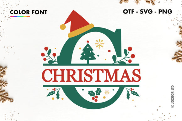 Christmas Split Monogram: A Festive Font for Holiday Crafts