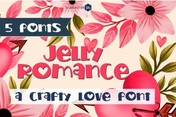Jelly Romance: A Bouncy Love Font for Crafty Projects