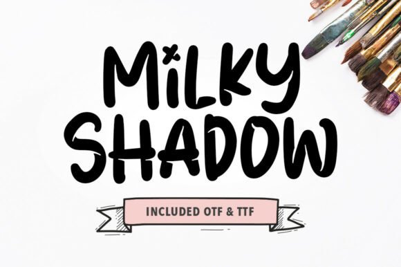 Milky Shadow: Where Bold Type Meets Dimensional Depth